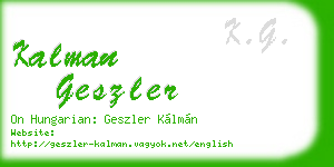 kalman geszler business card